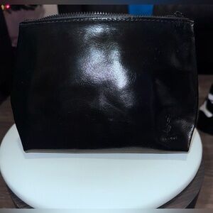 YSL Black Leather Pouch